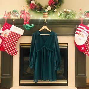 ASOS Green (Christmas?) Maternity Babydoll Dress - Size 4